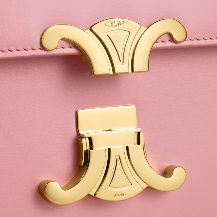 CELINE roos triomphe-tienertas van glanzend kalfsleer 4TLH847