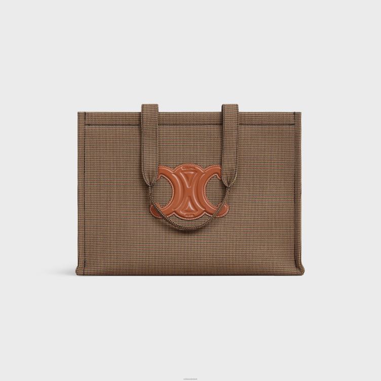 CELINE veelkleurig grote cabas thais in pied de poule-textiel 4TLH8241