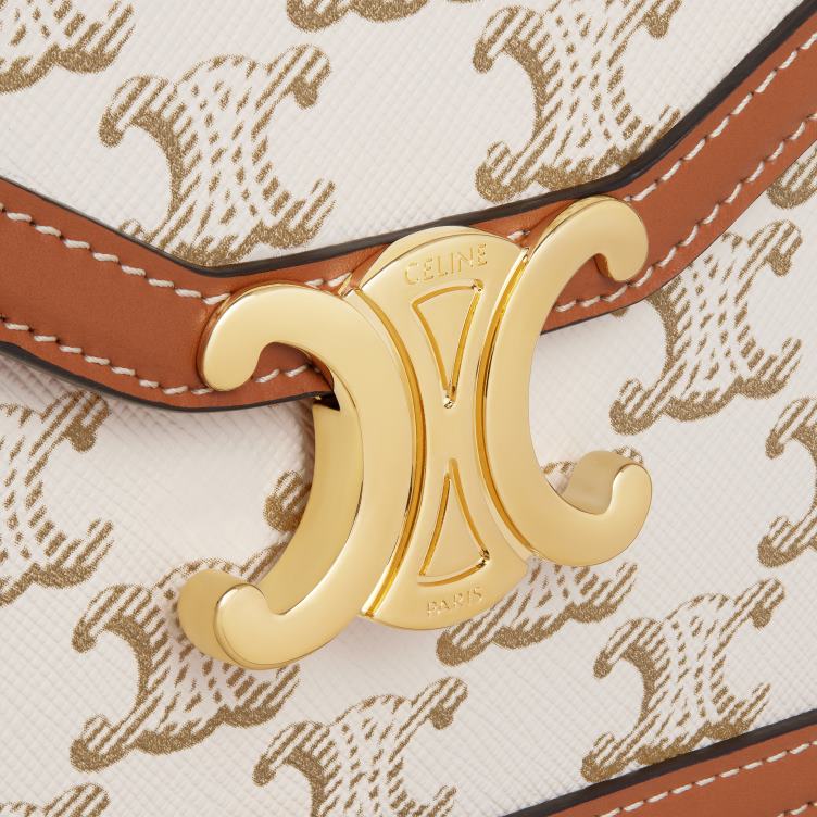 CELINE wit enveloptas van triomphe canvas en kalfsleer 4TLH8225