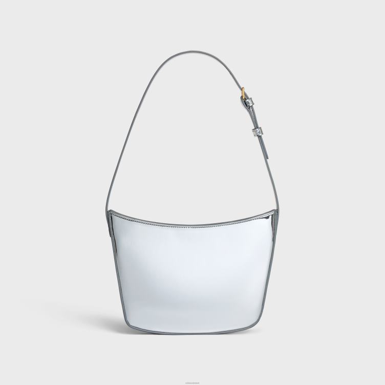 CELINE zilver Middelgrote croquetas van spiegeltextiel 4TLH8296