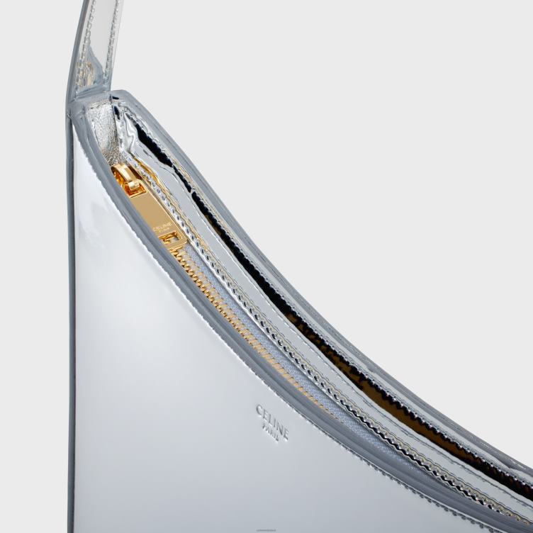 CELINE zilver Middelgrote croquetas van spiegeltextiel 4TLH8296