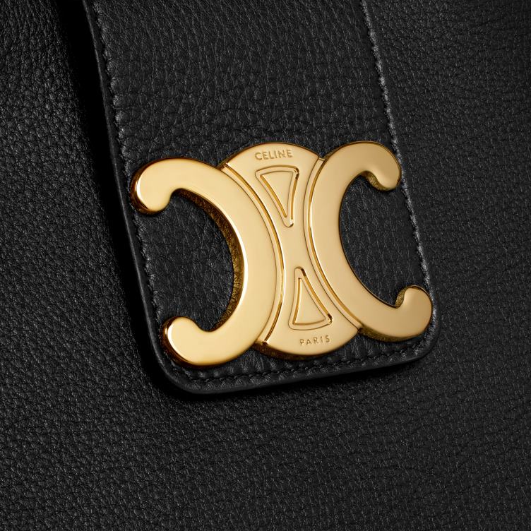 CELINE zwart Middelgrote appolinetas van soepel kalfsleer 4TLH872