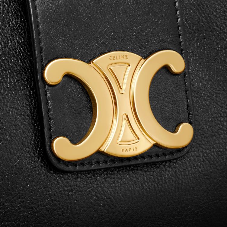 CELINE zwart Middelgrote tas van glad kalfsleer 4TLH8278