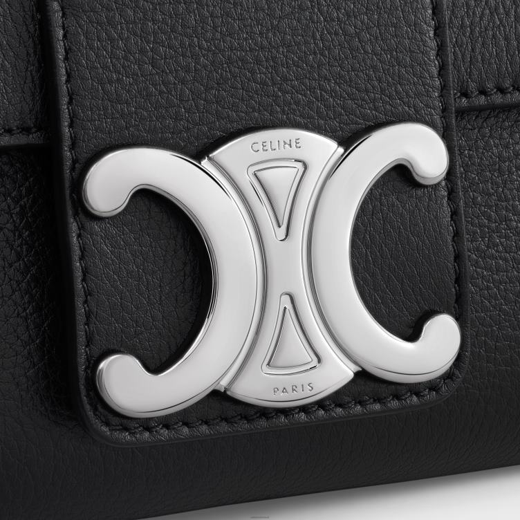 CELINE zwart Middelgrote victoiretas van soepel kalfsleer 4TLH89