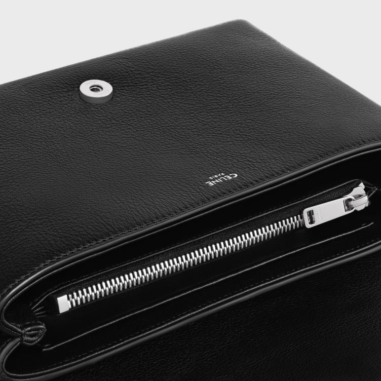 CELINE zwart Middelgrote victoiretas van soepel kalfsleer 4TLH89