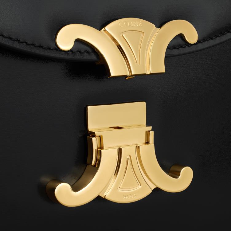 CELINE zwart besace clea van glanzend kalfsleer 4TLH858