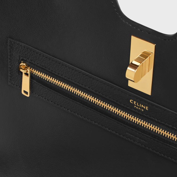 CELINE zwart cabas 16 van soepel generfd kalfsleer 4TLH869