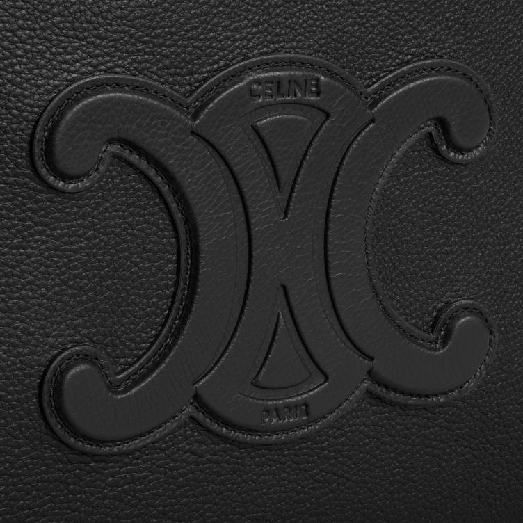 CELINE zwart cabas cuir triomphe met trekkoord van generfd kalfsleer 4TLH8196