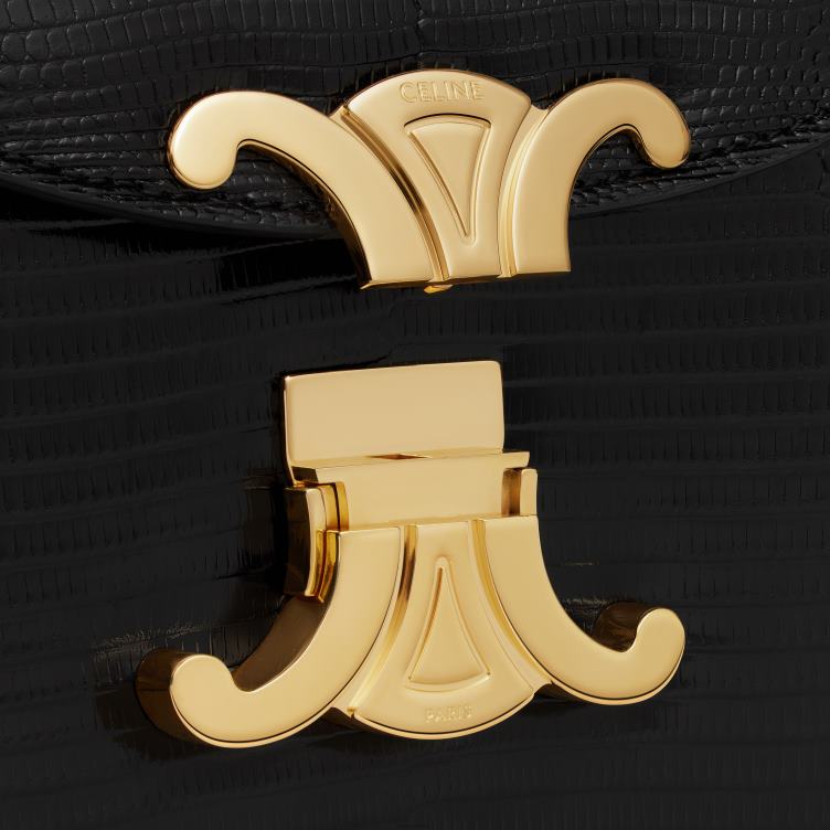 CELINE zwart ketting besace clea in hagedis 4TLH8171