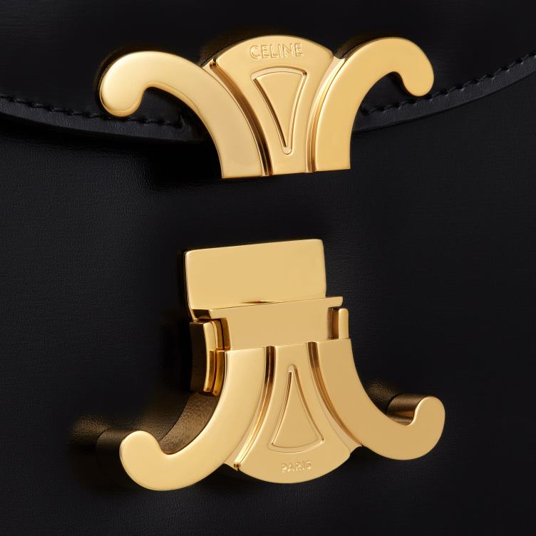 CELINE zwart kettingbesace clea van glanzend kalfsleer 4TLH856