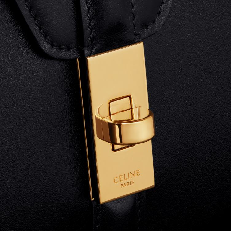 CELINE zwart kleine 16-tas van gesatineerd kalfsleer 4TLH8124