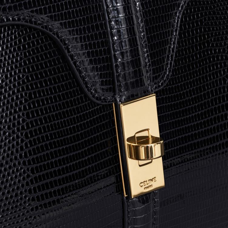 CELINE zwart kleine zak van 16 in hagedis 4TLH8129