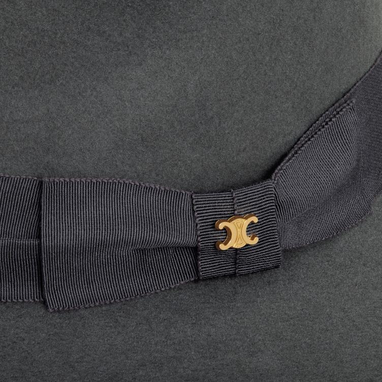 CELINE grijs Fedorahoed van vilt 4TLH81194