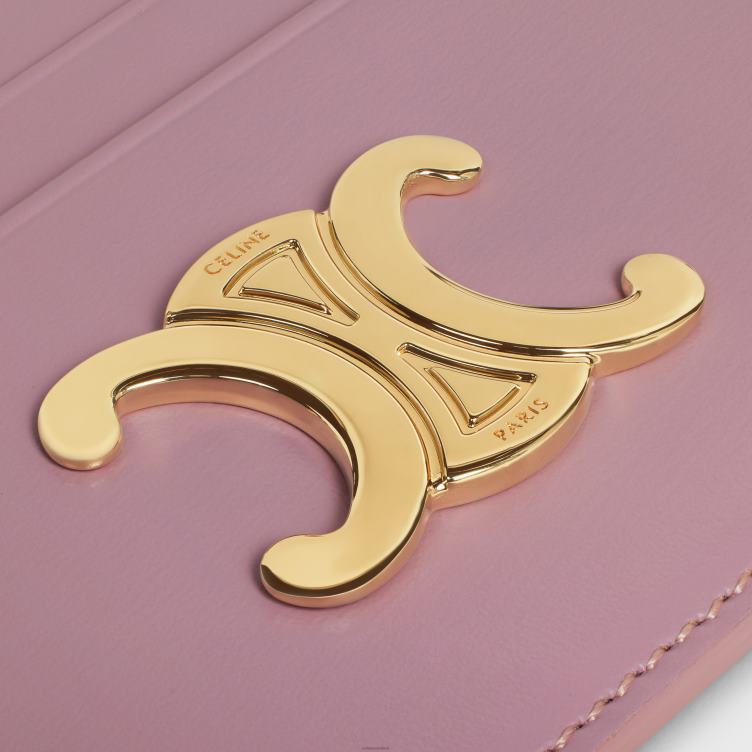 CELINE bloemblaadje triomphe-kaarthouder van glanzend kalfsleer 4TLH8488