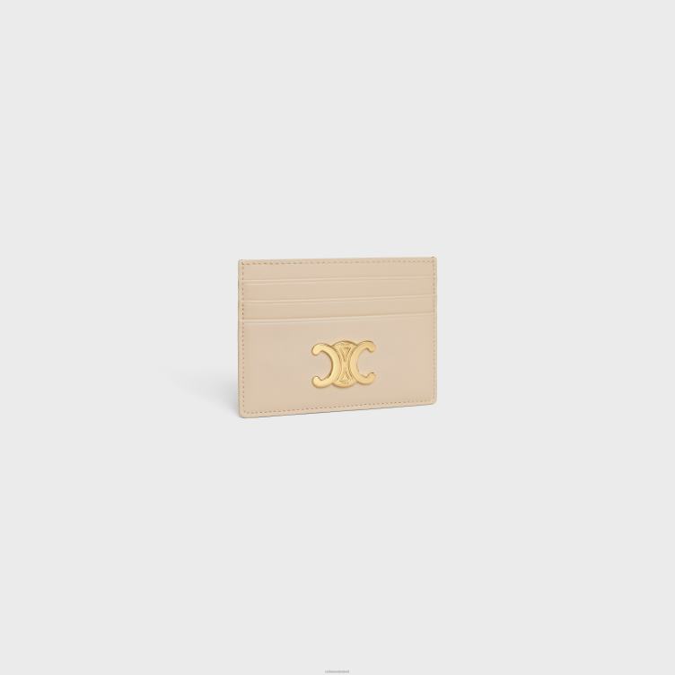 CELINE naakt triomphe-kaarthouder van glanzend kalfsleer 4TLH8489