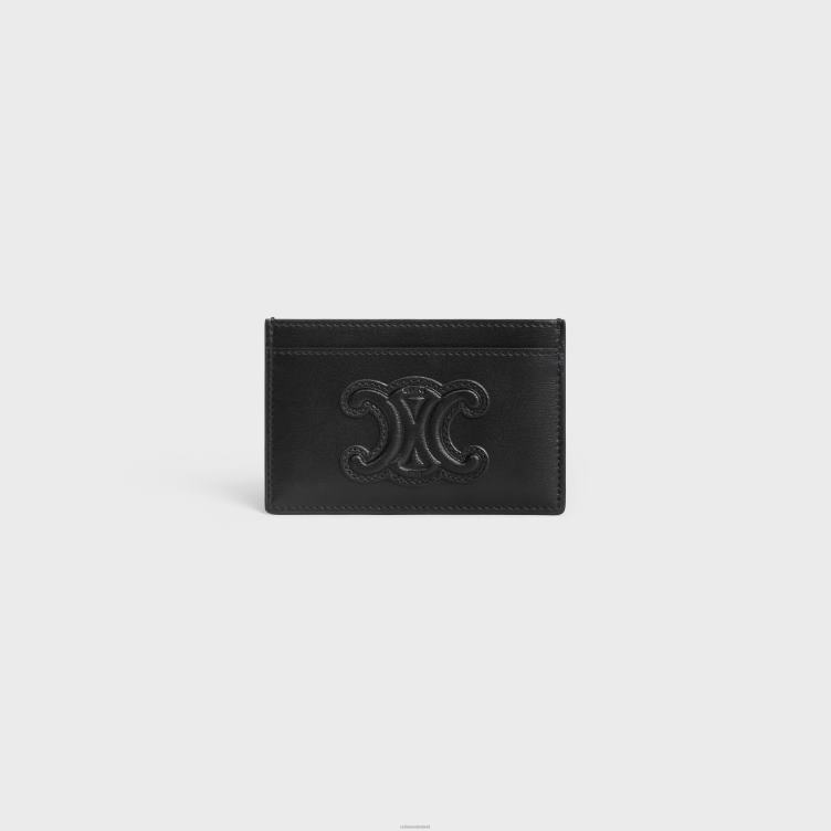 CELINE zwart kaarthouder cuir triomphe van glanzend kalfsleer 4TLH8429