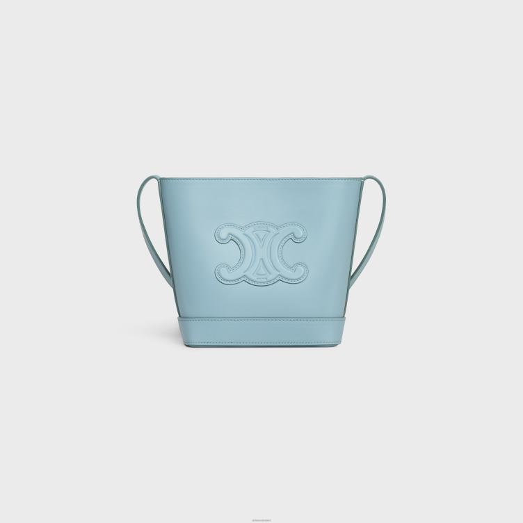 CELINE Californië blauw mini-emmer cuir triomphe van glad kalfsleer 4TLH8380