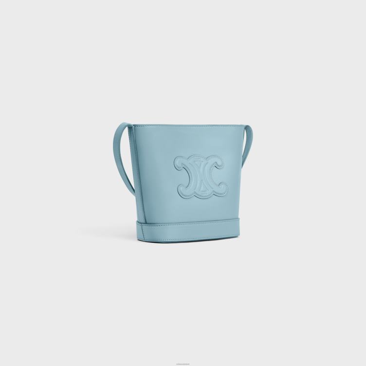 CELINE Californië blauw mini-emmer cuir triomphe van glad kalfsleer 4TLH8380