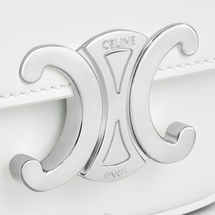 CELINE blanco de blanco miniketting claude van glanzend kalfsleer 4TLH8310