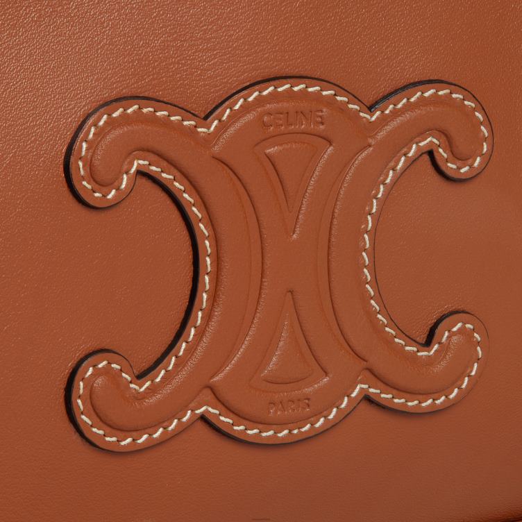 CELINE bruinen Minicamera-schoudertas cuir triomphe van glad kalfsleer 4TLH8378