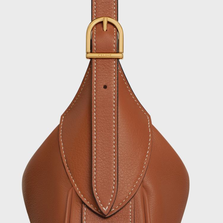 CELINE bruinen mini-romy van soepel kalfsleer 4TLH8340