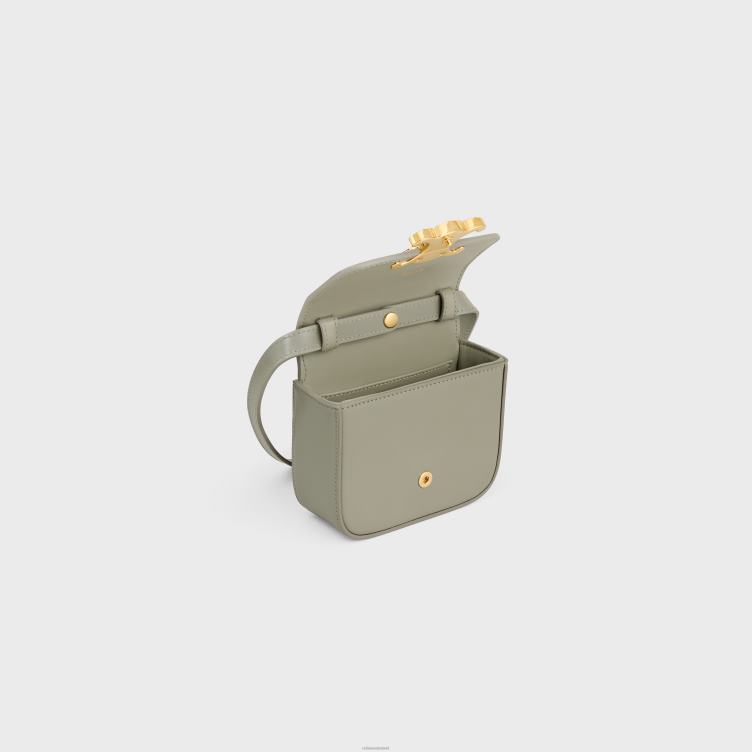 CELINE groene klei mini-claude van glanzend kalfsleer 4TLH8366