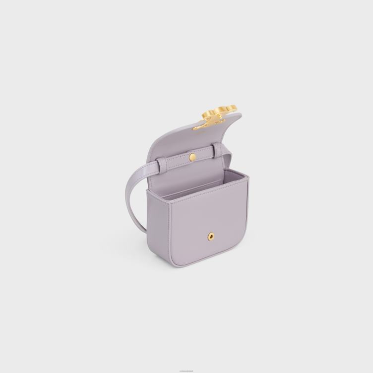 CELINE licht lila mini-claude van glanzend kalfsleer 4TLH8371