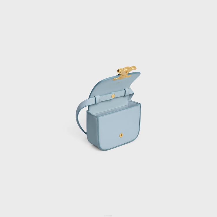 CELINE lichtblauw mini-claude van glanzend kalfsleer 4TLH8327