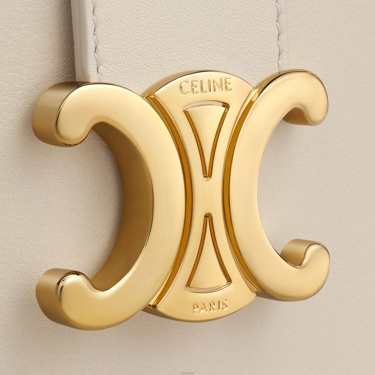 CELINE lichte steen mini-emmer triomphe van glad kalfsleer 4TLH8339