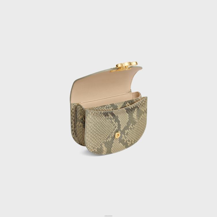 CELINE natuurlijk miniketting besace clea in gelamineerde python 4TLH8313