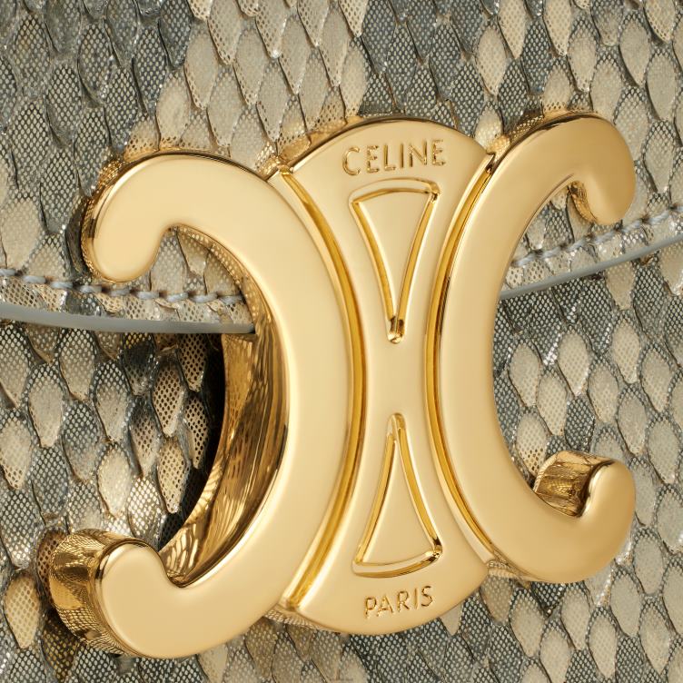CELINE natuurlijk miniketting besace clea in gelamineerde python 4TLH8313