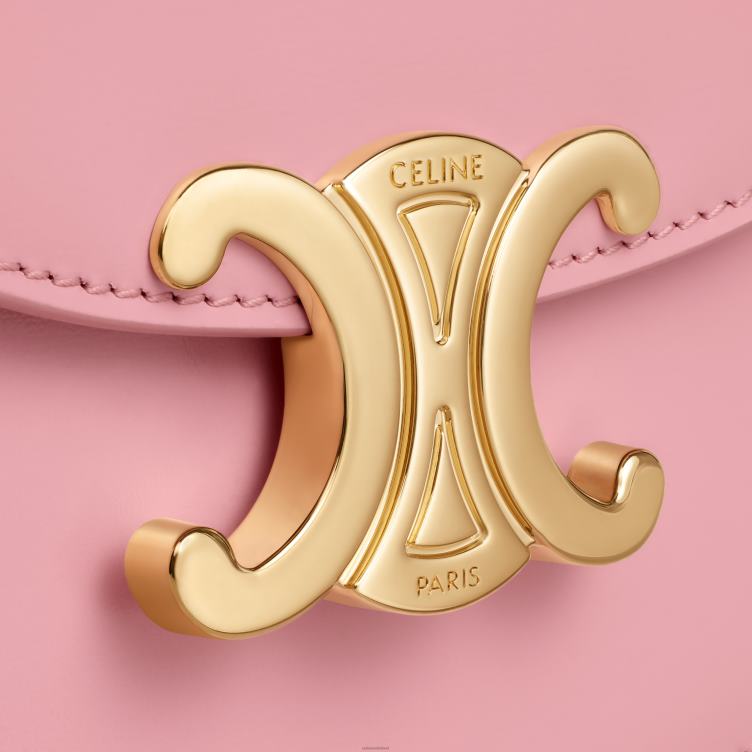 CELINE roos mini besace clea van glanzend kalfsleer 4TLH8323