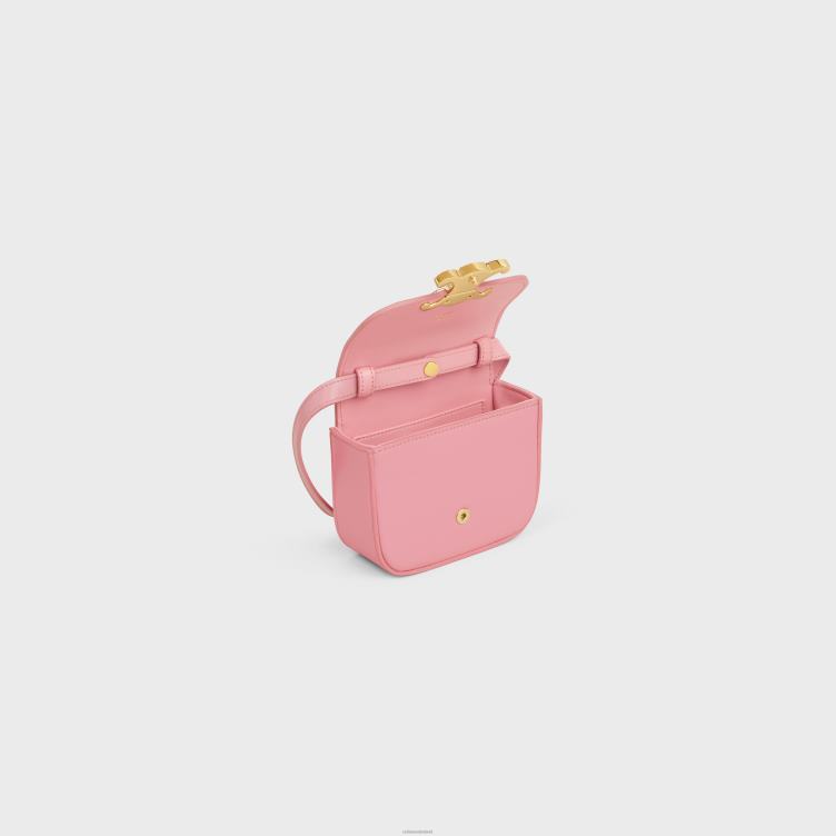 CELINE roos mini-claude van glanzend kalfsleer 4TLH8328