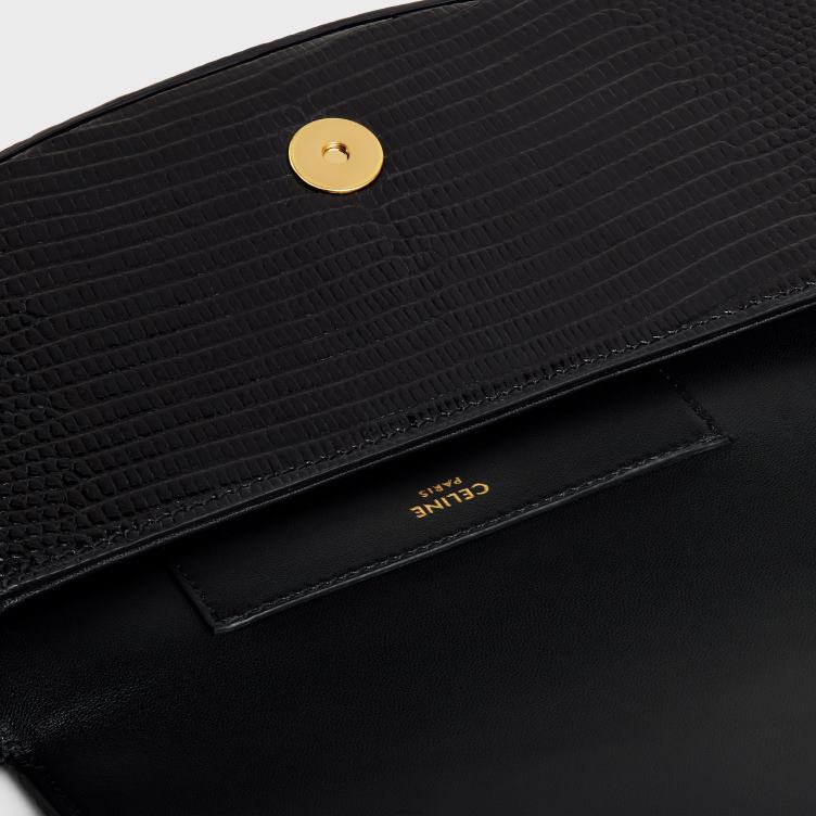 CELINE zwart clutch op riem tabou in hagedis 4TLH8396