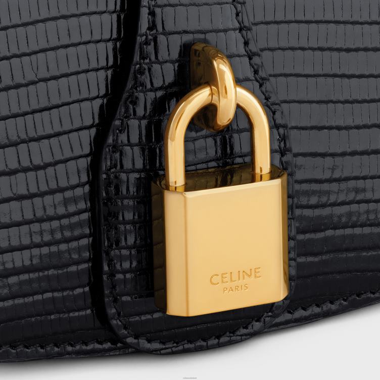 CELINE zwart clutch op riem tabou in hagedis 4TLH8396