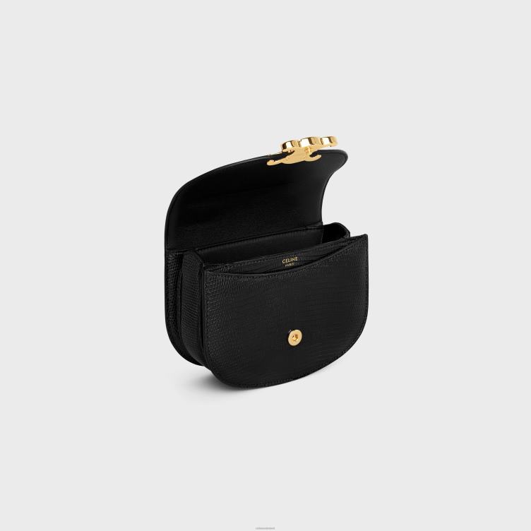 CELINE zwart mini besace clea in hagedis 4TLH8326