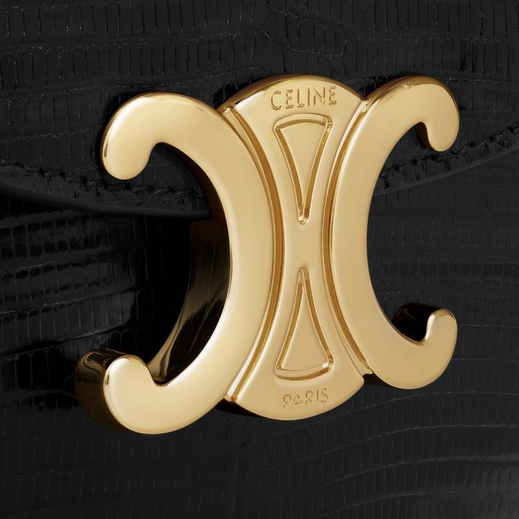 CELINE zwart mini besace clea in hagedis 4TLH8326