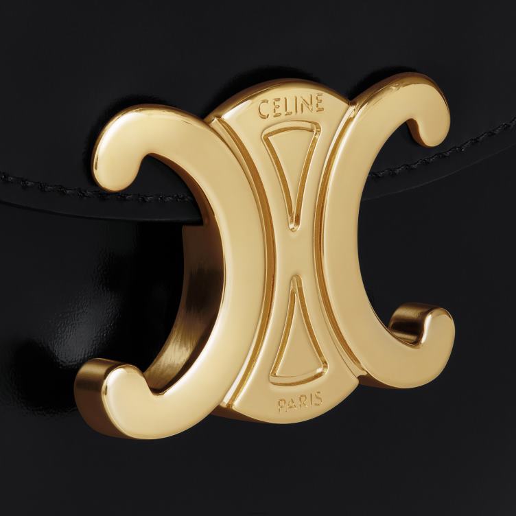 CELINE zwart mini besace clea van glanzend kalfsleer 4TLH8321