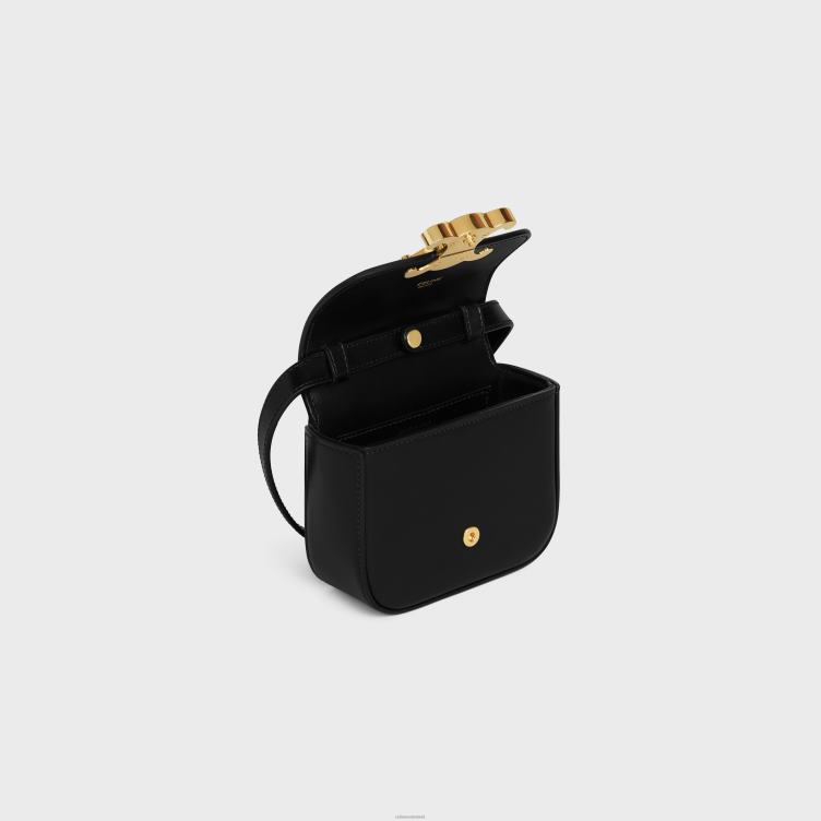 CELINE zwart mini-claude van glanzend kalfsleer 4TLH8369