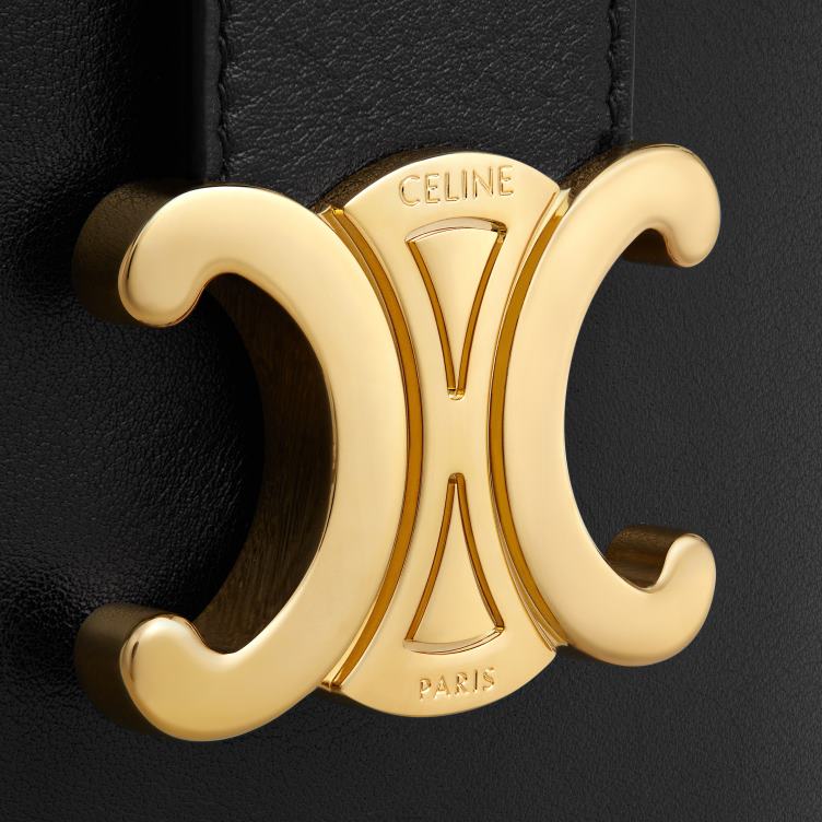 CELINE zwart mini-emmer triomphe van glad kalfsleer 4TLH8338