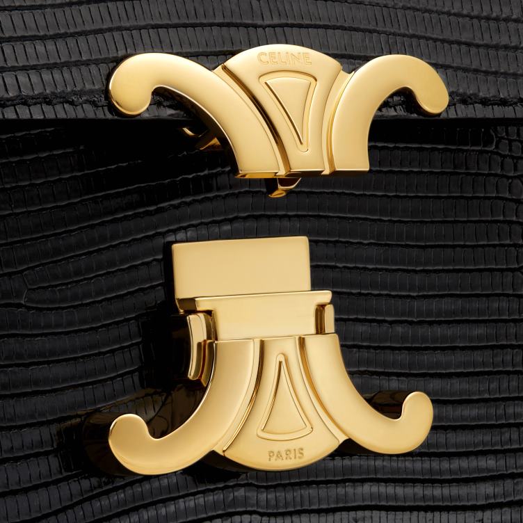 CELINE zwart minidoosje triomphe in hagedis 4TLH8394