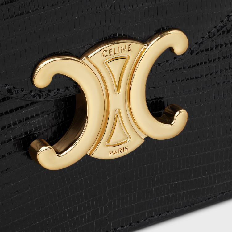 CELINE zwart portemonnee aan ketting margo in hagedis 4TLH8359