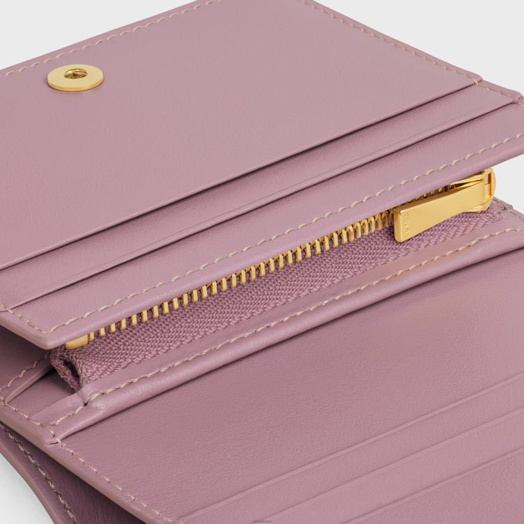 CELINE bloemblaadje triomphe compacte portemonnee van glanzend kalfsleer 4TLH8448