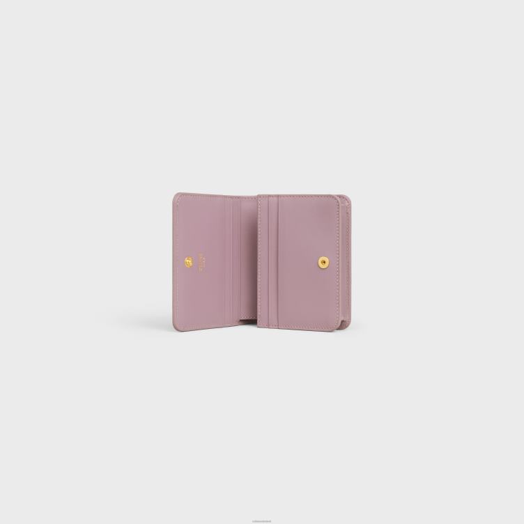 CELINE bloemblaadje triomphe compacte portemonnee van glanzend kalfsleer 4TLH8448