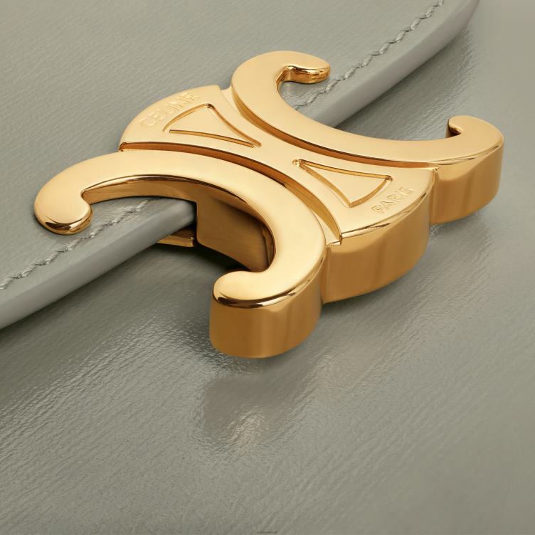 CELINE groene klei kleine portemonnee triomphe van glanzend kalfsleer 4TLH8456