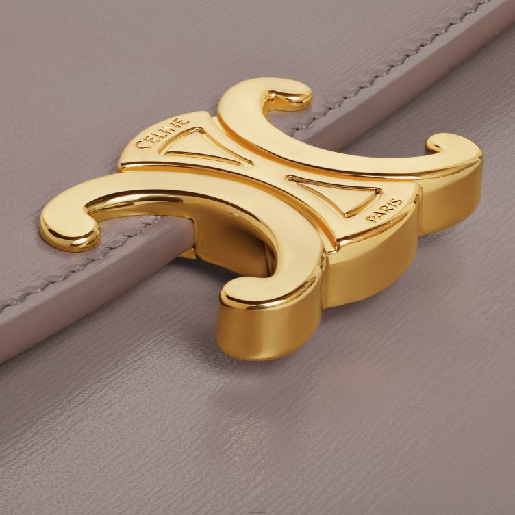 CELINE kiezelsteen grote portemonnee triomphe van glanzend kalfsleer 4TLH8444