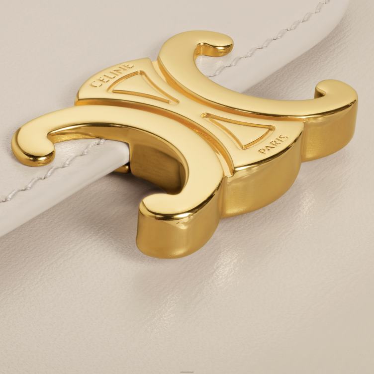 CELINE lichte steen kleine portemonnee triomphe van glanzend kalfsleer 4TLH8415