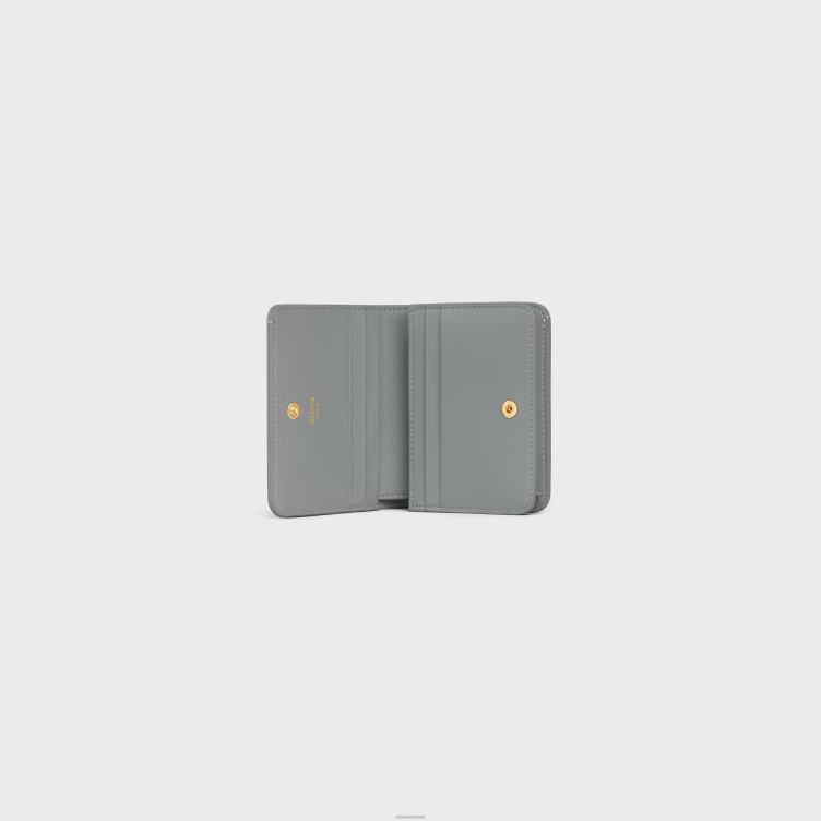 CELINE zink triomphe compacte portemonnee van glanzend kalfsleer 4TLH8405