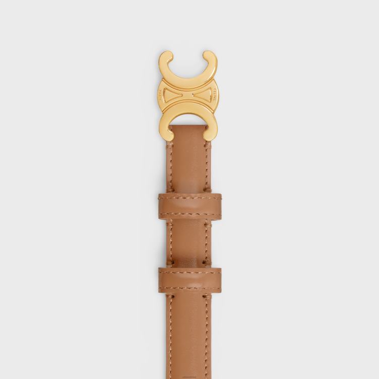 CELINE bronzen kleine triomphe riem van taurillonleer 4TLH81075
