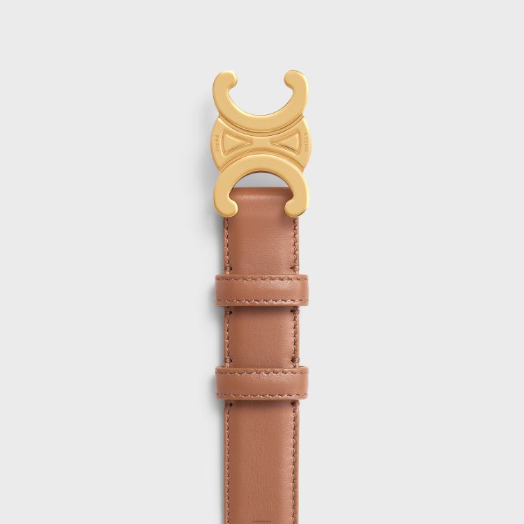 CELINE bronzen medium triomphe riem van glad kalfsleer 4TLH81065